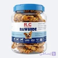 تشویقی سگ آرسی مدل دونات با طعم گوشت مرغ R.C Rawhide