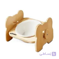 ظرف آب و غذا چوبی سگ و گربه لونا