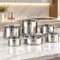 سرویس قابلمه ۱۲ پارچه استیل روگن مدل RU7080