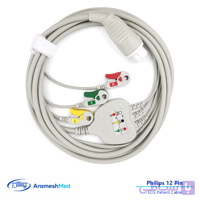 کابل بیمار ECG فیلیپس | 12 پین | 3 لید
