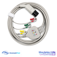 کابل بیمار ECG نیهون کودن | 11 پین | 3 لید