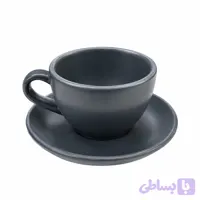 فنجان کاپوچینو رنگ ذغالی وارداتی ۱۲ پارچه