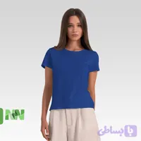 پارچه آبی کاربنی ریون ویسکوز کشی