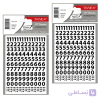 برچسب تانکس مدل اعداد لاتین کد TC574 بسته 2 عددی