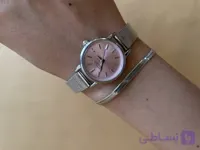 ساعت زنانه بند حصیری تمام استیل رویدا