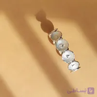 دستبند زنانه آبکاری نقره رنگ ثابت ضدحساسیت کشی مینیمال مدل دلکش
