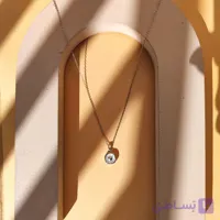 گردنبند زنانه استیل رنگ ثابت پلاک میناکاری قلبی مینیمال مدل دلبند