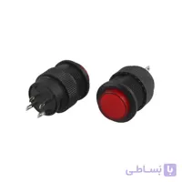 کلید فشاری چراغ دار قرمز قطر 250V - 16mm | عمده فروشی الکترونیک سان سون