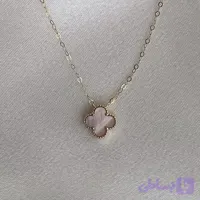 گردنبند طلای 18 عیار ونکلیف صورتی