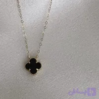 گردنبند طلا متصل ونکللیف مشکی