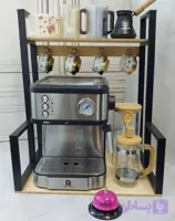 استند اسپرسو چوبی و فلزی؛ نظم‌دهنده حرفه‌ای بارباریستا