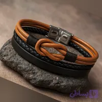 دستبند چرمی مردانه برسانو کد 5900