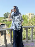 شومیز لینن ایتالیایی طرح ترمه