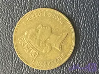 سکه دو پنس برنزی ملکه انگلیس ۱۹۹۰ کمیاب