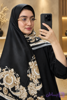 روسری جنس حریر دور دستدوز در ۶ طرح