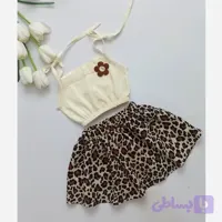ست تاپ دامن دخترانه بچگانه پلنگی 1 تا 6 سال