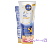 لوسیون ضد آفتاب کودک روزانه نیوآ SPF 50+ صد میل همراه با اشانتیون 50 میلی لیتری