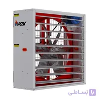 هواکش صنعتی 3 فاز 140 سانتیمتری دمپردار تسمه‌ای کولاک گستر یزد مدل KGF140