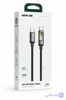 کابل شارژ USB به USB-C گرین لاین مدل Braided Cable طول 2 متر