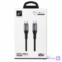 کابل شارژ USB-C به USB-C کی اف سنیور 65 وات مدل S59-C.C مشکی
