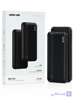 پاوربانک Green Lion Milos ظرفیت 10000 میلی‌آمپرساعت