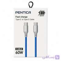 کابل شارژ فست آیفون 17 مدل 60 وات USB-C به USB-C سفید اصلی