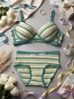 ست شورت و سوتین فانتزی مدل baby sweet سبز