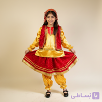لباس شلیته شلوار قاجار دخترانه طرح طلا
