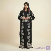 لباس کردی مجلسی مشکی نقره ای زنانه