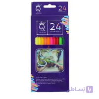 مدادرنگی ام کیو 24 رنگ جعبه فلزی