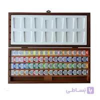 آبرنگ افرا 64 رنگ جعبه چوبی