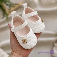 پاپوش نوزادی دخترانه شنل وارداتی سفید