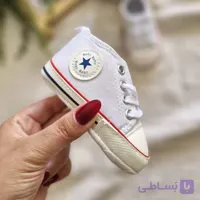 پاپوش نوزادی اسپرت آل استار وارداتی سفید قرمز