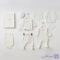 ست بیمارستانی 10 تیکه پسرانه موسلین پاپیونی ترک
