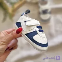 پاپوش اسپرت نایکی Nike نوزادی وارداتی سفید سرمه ای