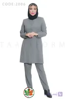 مانتو شلوار اداری مدل مهتاب | فیونا | یقه گرد | کد 2006