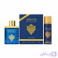 ادو پرفیوم مردانه به همراه اسپری خوشبوکننده فراگرنس ورد مدل Aventos Blue For Him (حجم 100 میل)