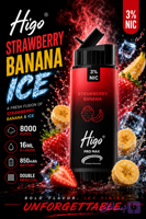 یکبار مصرف هیگو پرومکس پاف8000موز توتفرنگی| Higo pro max 8000 STRAWBERRY BANANA