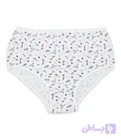 شورت زنانه پنبه ای آداک مدل اسلیپ سفید گل و پروانه لایت سایز 2xl