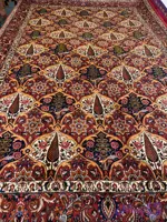 فرش دستبافت 6متری تمام پشم رنگ گیاهی نقش سروی چالشتر کدH6001