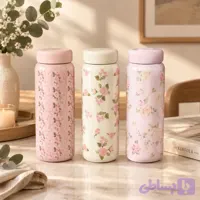 مینی فلاسک استیل گلدار دوجداره | ۲۰۰ و ۳۲۰ میلی‌لیتر