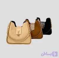 کیف دوشی زنانه طرح YSL مدل دو‌تکه جیر و چرم