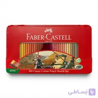 مداد رنگی ۱۰۰ رنگ جعبه فلزی فابرکاستل