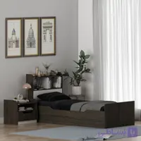 سرویس تخت خواب یک نفره ملامینه اعیان مدل FH995 سایز 90×200 سانتی متر به همراه پاتختی