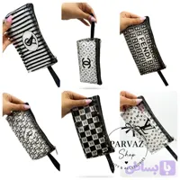 کیف آرایشی و بهداشتی طلقی شفاف طرح‌دار