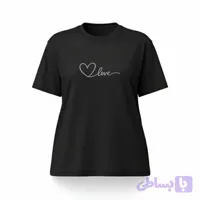 تی‌شرت آستین کوتاه زنانه مدل قلب (کد KTYJZ)