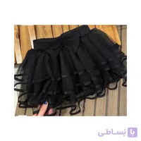 دامن بچگانه توری مشکی