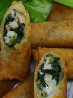 مرغ و اسفناج با پنیر