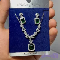 نیم ست طرح نقره گردنی و گوشواره