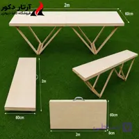 میز چوبی نصب کاغذدیواری عرض 60 سانتیمتر